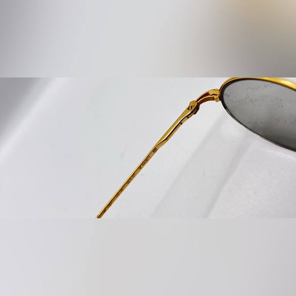 Vintage Vuillet Vega Prestige 386 Gold Oval Half-Rim Sunglasses Frames Only - Picture 8 of 8